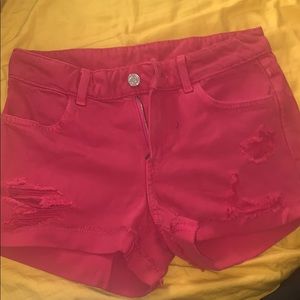 Pink H&M shorts.